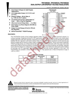 TPS73HD301PWPG4 datasheet  